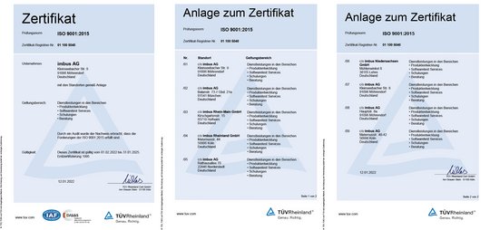 ISO 9001 Zertifikat