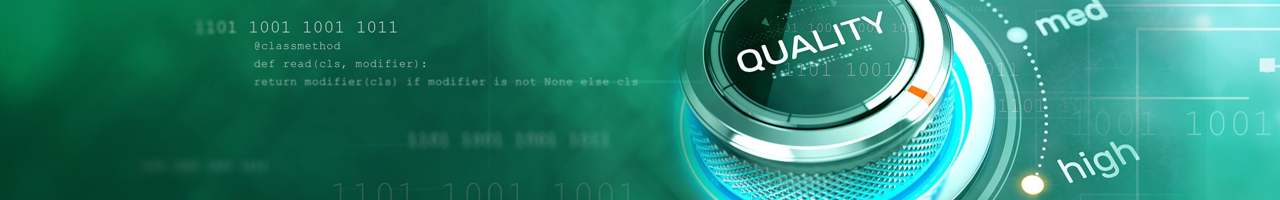 Dieses Bild zeigt den Header für die Seite Softwarequalität
