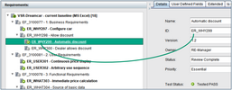 The ID of a requirement is displayed in the tree of requirements.